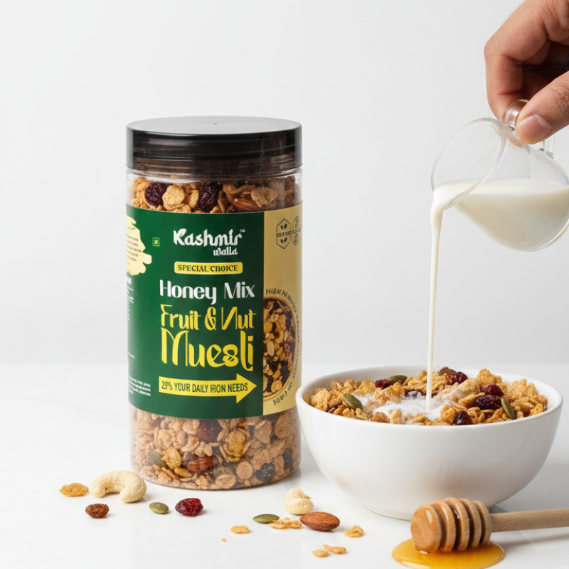 Fruit & Nut Honey Mix Muesli – Premium Energy Breakfast by Kashmir Walla